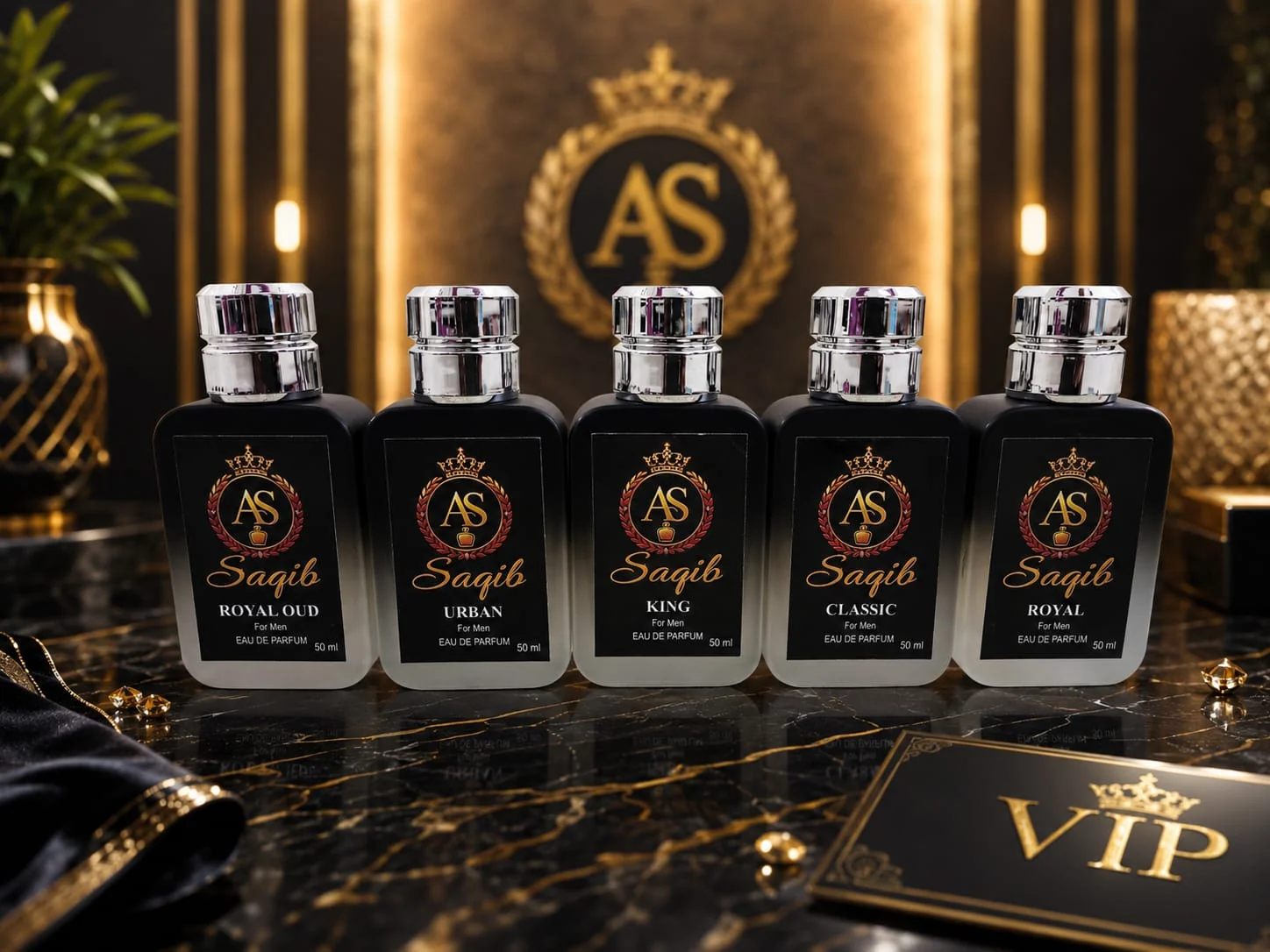 The AS Saqib men's collection — Royal Oud, Urban, King, Classic and Royal